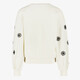 Meisjes sweater met borduursels wit zwart