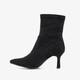 Dames glitter enkellaarsjes met hak zwart