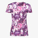 Dames sport T-shirt met bloemenprint paars