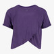 Cropped meisjes sport T-shirt met opdruk paars