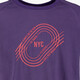 Cropped meisjes sport T-shirt met opdruk paars