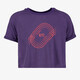 Cropped meisjes sport T-shirt met opdruk paars
