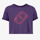 Cropped meisjes sport T-shirt met opdruk paars