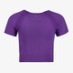 Naadloos cropped meisjes sport T-shirt paars