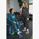 Metallic Fl dames hoodie zwart goud