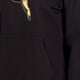 Metallic Fl dames hoodie zwart goud