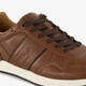 Heren sneakers cognac wit