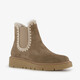 Gevoerde suede dames boots taupe