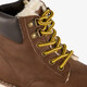 Gevoerde jongens veterboots cognac bruin