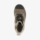 Leren meisjes veterschoenen met panterprint bruin