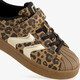 Meisjes sneakers met luipaardprint en metallic