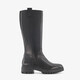 Hoge leren dames laarzen zwart
