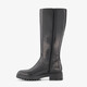 Hoge leren dames laarzen zwart