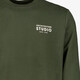 Unsigned heren sweater met backprint groen