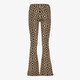 Dames flared broek met tribal print bruin zwart