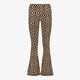 Dames flared broek met tribal print bruin zwart