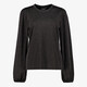 Dames party top zwart zilver