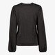 Dames party top zwart zilver
