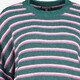Dames trui gestreept groen/roze/wit
