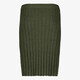 Ribgebreide dames midi rok groen