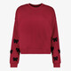 Dames sweater met strikjes bordeauxrood