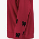 Dames sweater met strikjes bordeauxrood