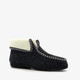 Dames pantoffel hoog zwart