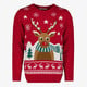 Unsigned foute kersttrui heren met rendier rood