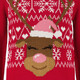 Kinder kersttrui met rendier rood