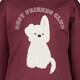 Name It meisjes trui met hondje bordeaux rood