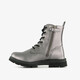 Metallic meisjes veterboots zilverkleurig