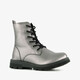 Metallic meisjes veterboots zilverkleurig