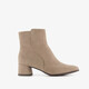 Dames enkellaarsjes met hak beige