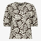Dames shirt bruin/wit