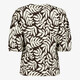 Dames shirt bruin/wit