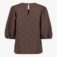 Dames shirt met pofmouwen bruin