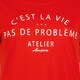 Dames T-shirt met opdruk rood