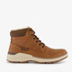 Gevoerde heren veterboots cognac bruin