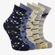 5 paar kindersokken met print blauw