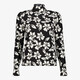 TwoDay dames top met bloemenprint zwart wit