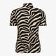 Dames top met zebraprint zwart beige