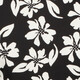 Dames top met bloemenprint zwart wit