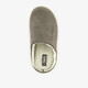 Heren pantoffels ribstof bruin