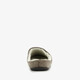 Heren pantoffels ribstof bruin