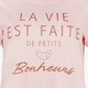 Dames T-shirt met opdruk roze