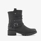 Dames boots met sierbandjes zwart