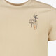 Heren T-shirt met backprint beige