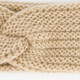 Gebreide dames hoofdband beige