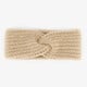 Gebreide dames hoofdband beige