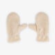 Dames teddy wanten beige
